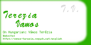 terezia vamos business card